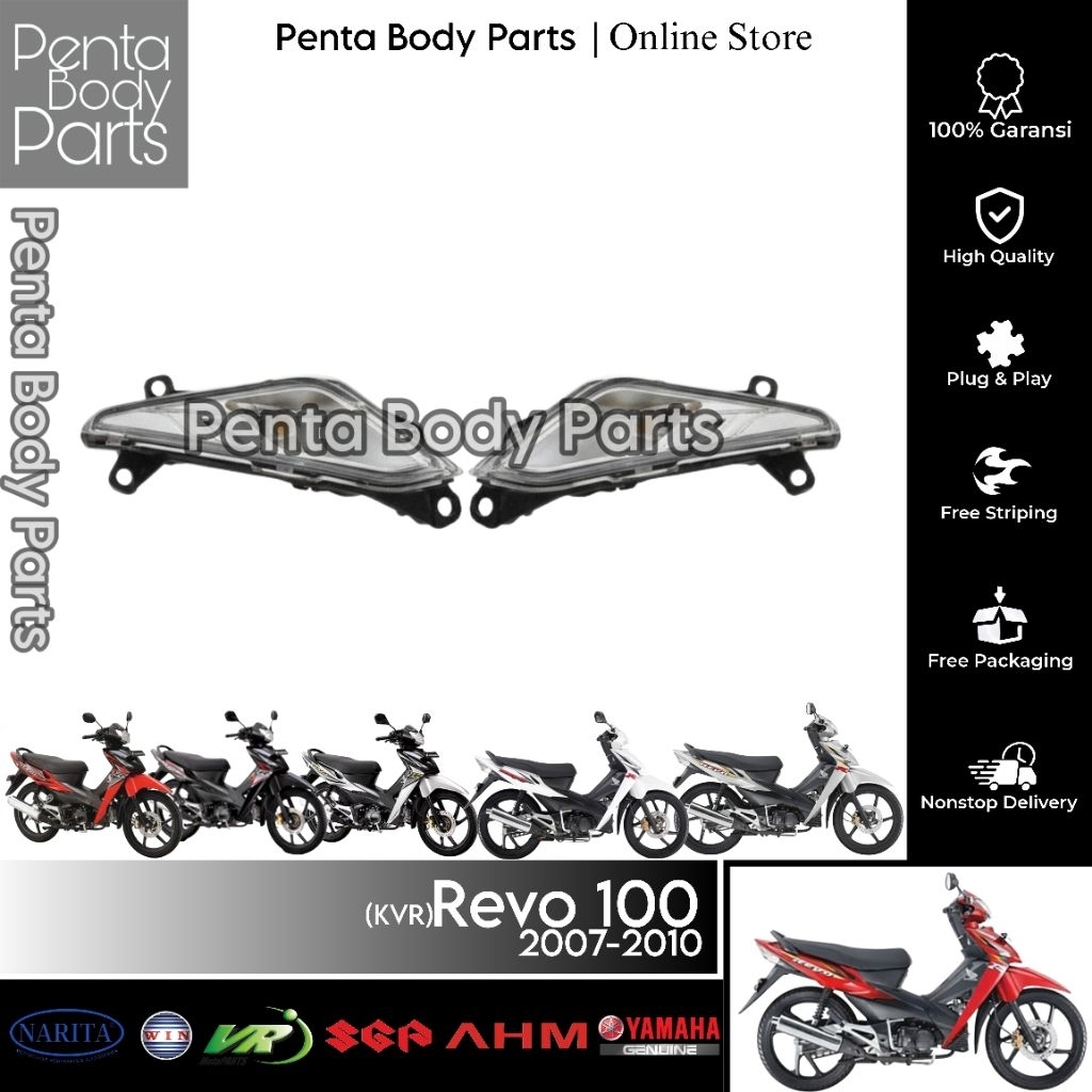 Reflektor Sein Revo 100 (KVR) - Lampu Sen/Riting/Winker Honda Revo Lama / Lancip 2007-2010