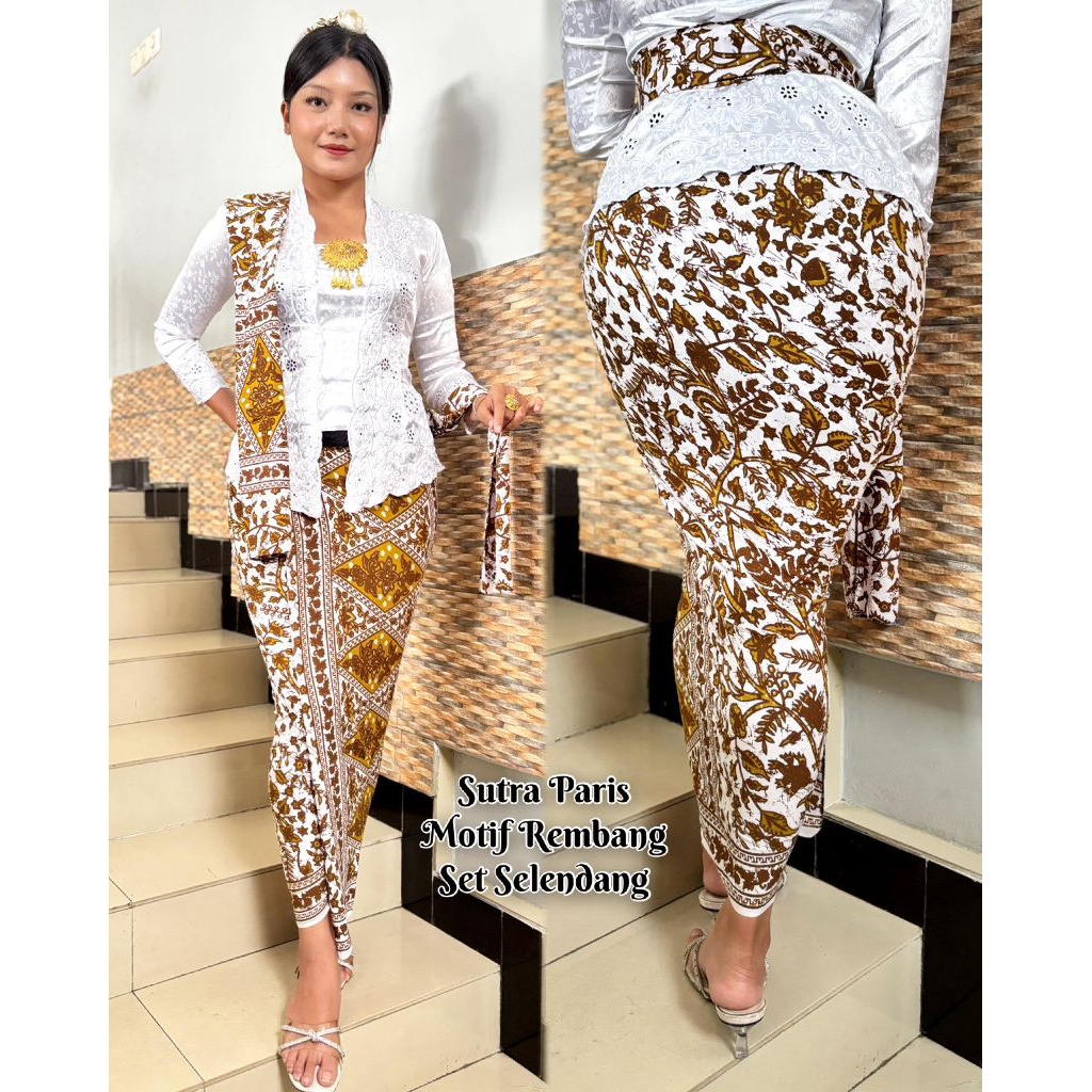 KAMEN SUTRA PARIS MOTIF BATIK SET SELENDANG//KAMEN SUTRA PARIS
