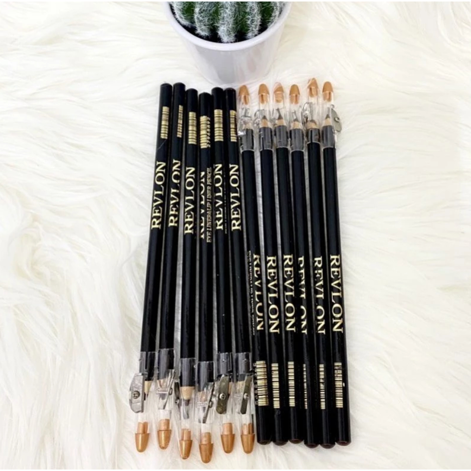 REVLON Pensil Eyeliner & Lip Liner Pencil with Vitamin A&E + Serutan