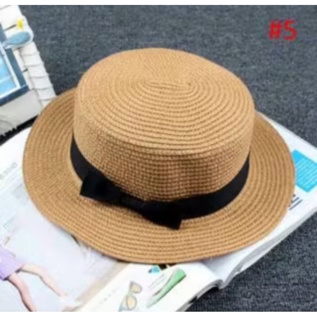 topi pantai anak lebar/ topi pantai dewasa lebar/ topi pantai anak dewasa couple lebar/ topi boater 