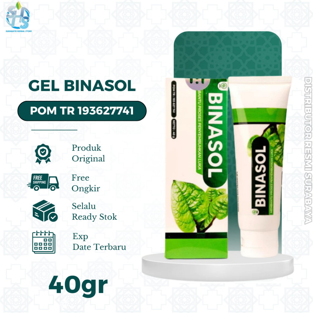 Binasol Gel Original,  Untuk Luka Diabet Binasol salep Kulit Binasol Gel Penghilang Bekas Jerawat