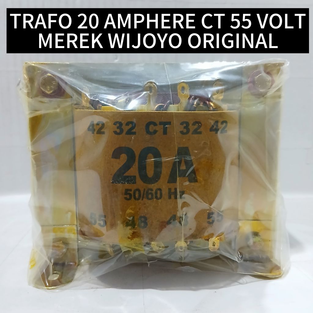 TRAFO 20 A WIJOYO CT 55 TRANSFORMER, TEMBAGA MURNI, ORIGINAL...