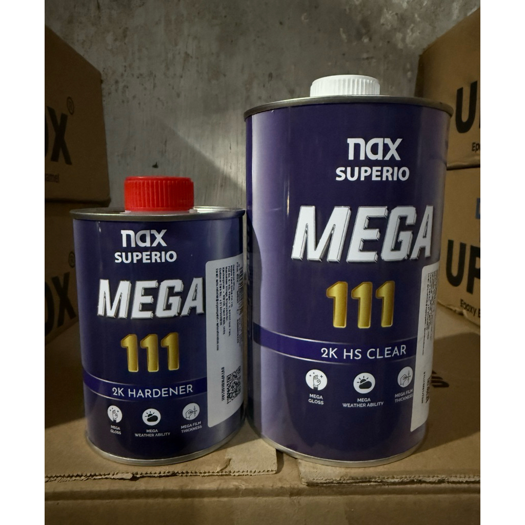 Clear Nippon 2K HS Clear Nax Superio Mega 111 Kemasan 1.5 Liter Set Clear Vernis Pernis Anti Gores M