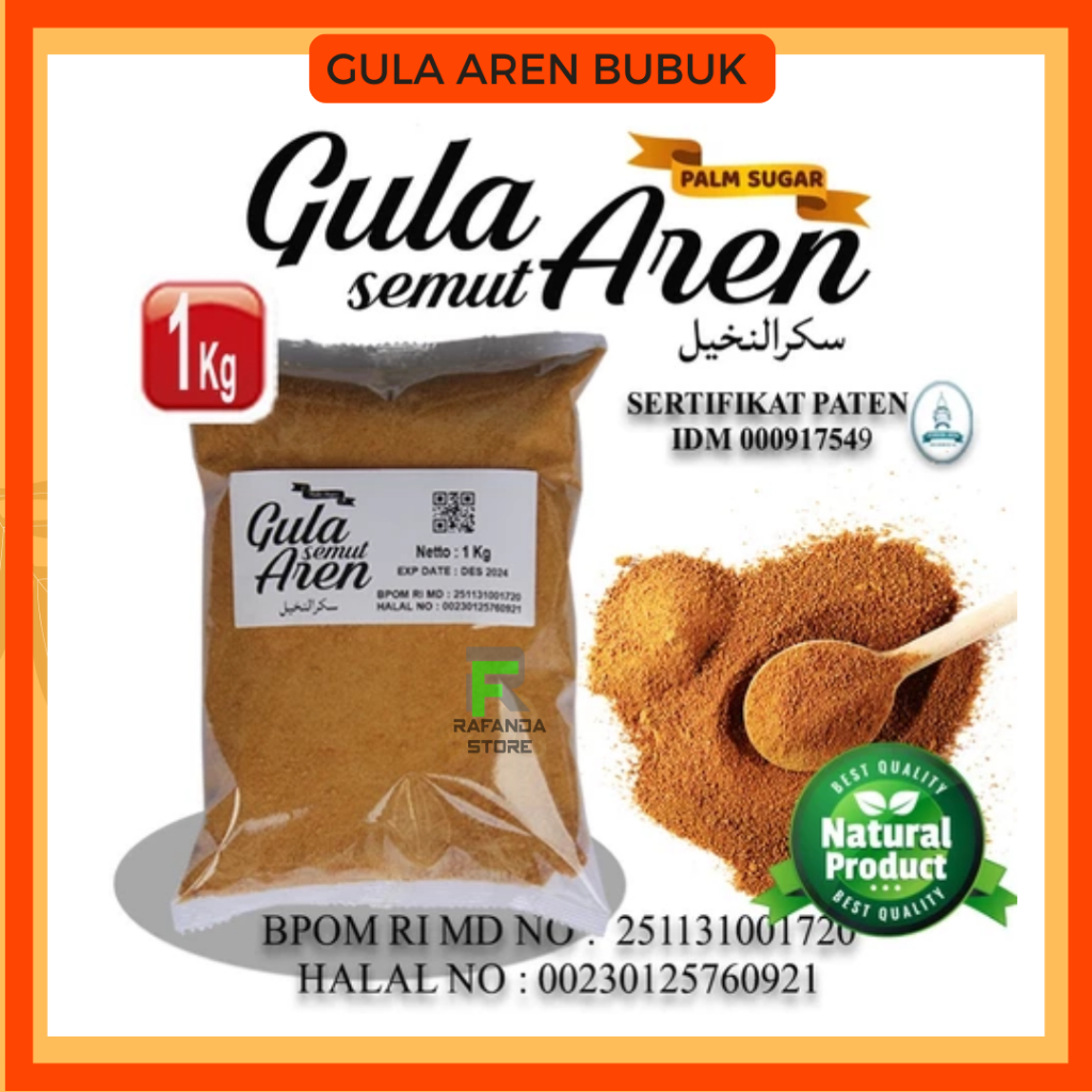 

Gula Aren Asli Semut Bubuk Palm Sugar 1Kg 1000 Gram Murah