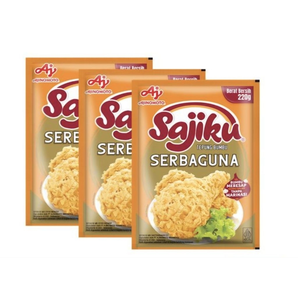 

TEPUNG BUMBU SERBAGUNA SAJIKU 3 BUNGKUS 220 GRAM