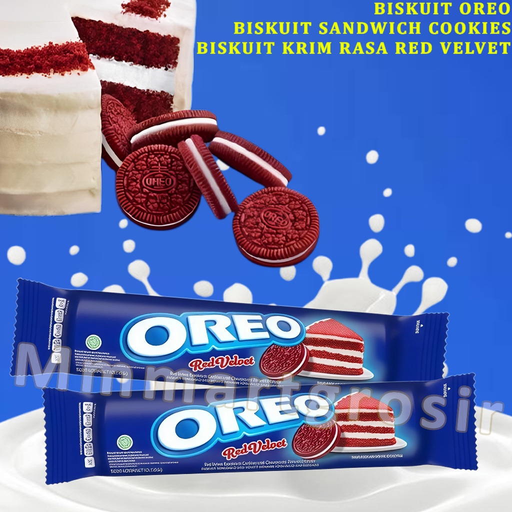 

Oreo Biscuit / Biskuit Sandwich Cookies / Biskuit Krim Rasa Red Velvet / 119.6gr