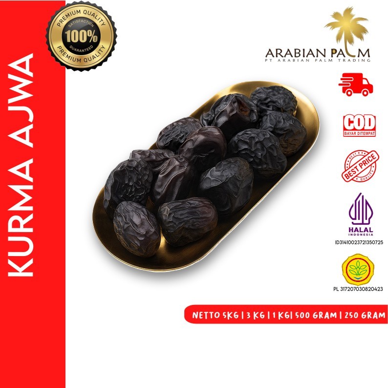 

Kurma Ajwa Premium – Manis Alami, Lembut & Bergizi Kemasan 1kg