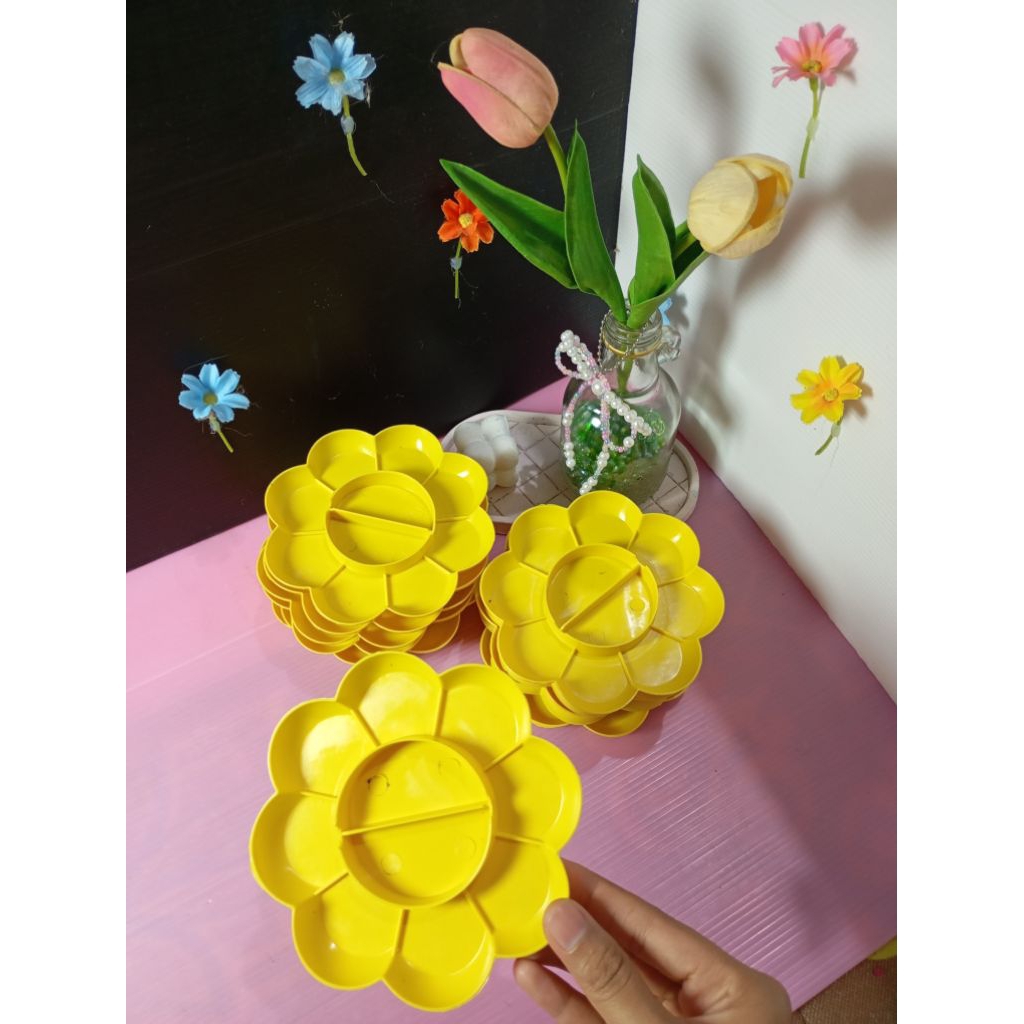 

[aesthetic_aksesoris] palet/fallet/piring cat air/wadah cat lukis