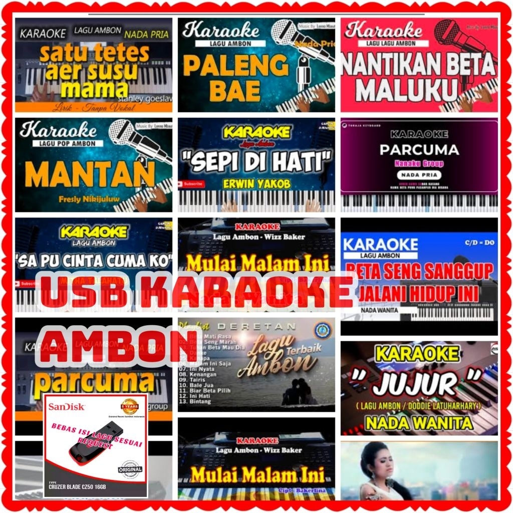 MP4 USB KARAOKE LAGU AMBON TERBARU-USB LAGU AMBON-FLASH DISK KARAOKE LAGU AMBON-USB KARAOKE LAGU TER