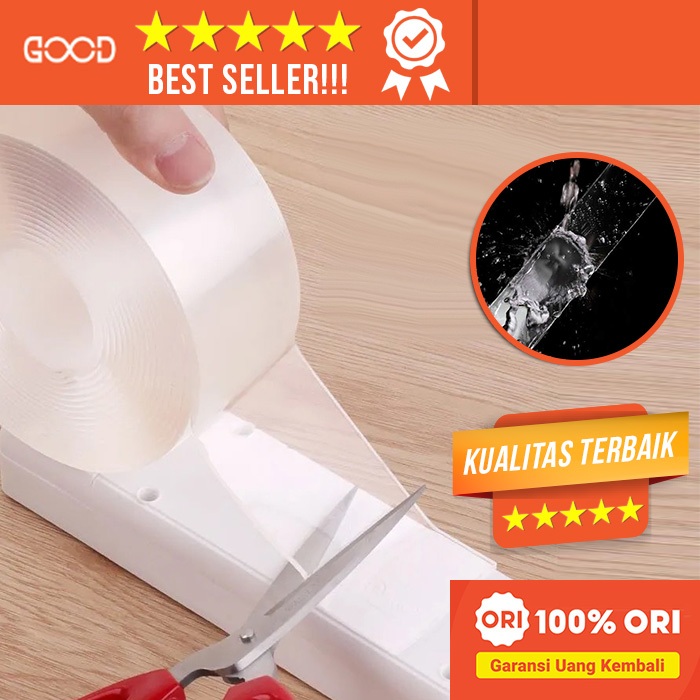 

Double Tape Super Kuat 3 cm x 100 cm Tanpa Bekas Perekat Adhesive Lakban Solatip Dua Sisi Doubletip