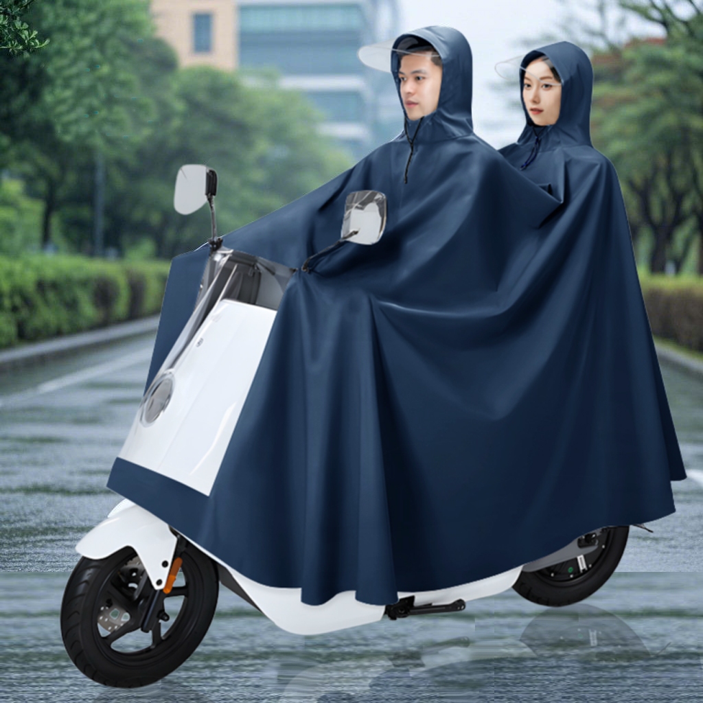 Jas hujan motor 2 kepala full body motor Jas hujan untuk dua orang di sepeda motor Jas Hujan Pria
