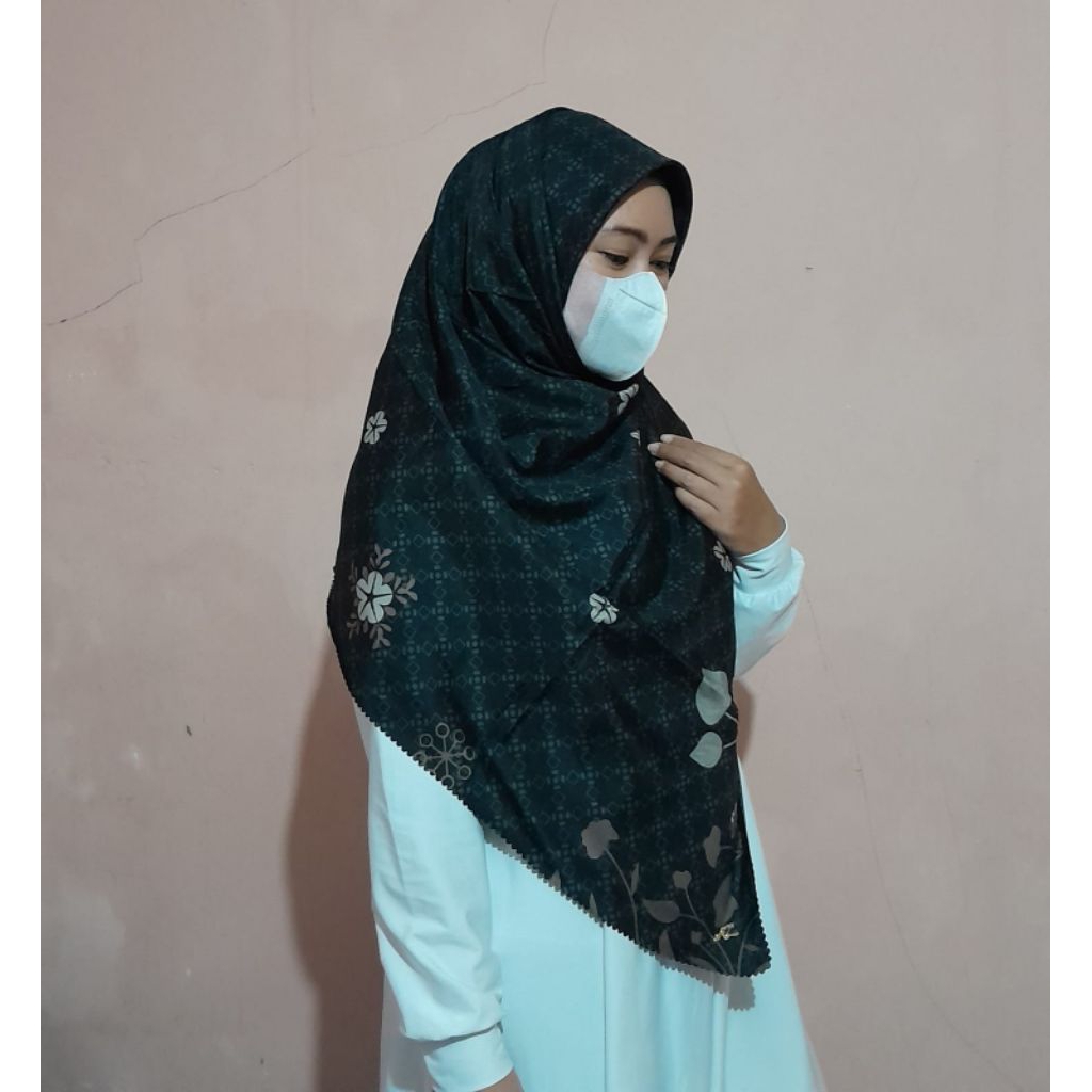 Jilbab Motif 130x130 Azara syari Oskara Voal