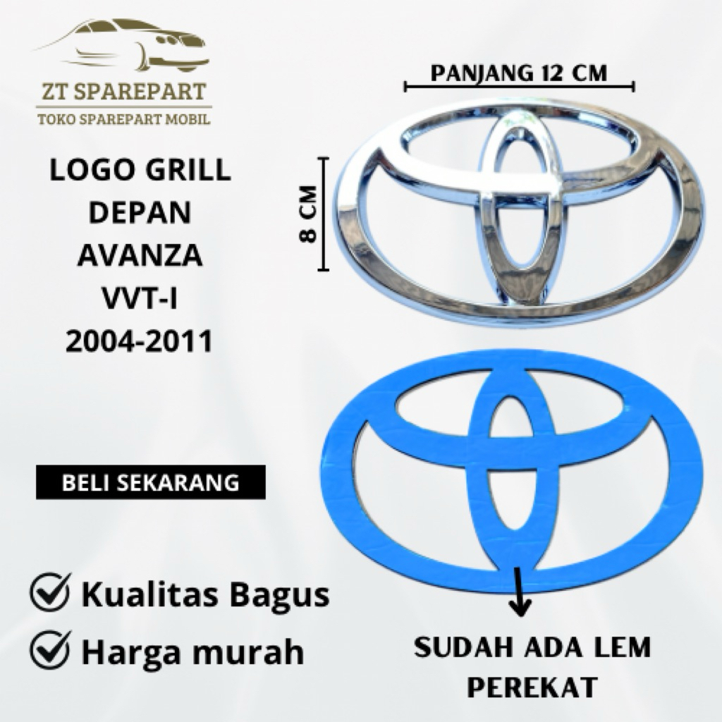 LOGO GRILL DEPAN AVANZA VVTI 2004-2011 ORIGINAL