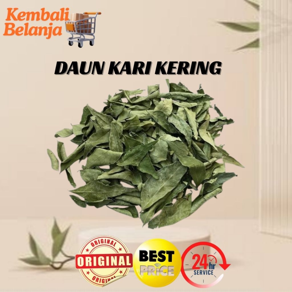 

Daun Kari Kering 10 - 25 Gram/ Daun Kare Kering/ Daun Salam Koja Kering/ Dry Curry Leaves