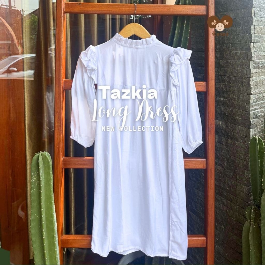 Tazkia Long Dress Anak Perempuan Gamis Bahan Rayon by Kenes Kidswear