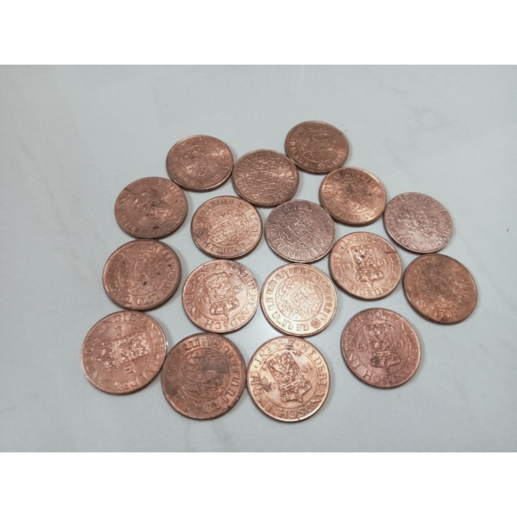koin 21/2 cent benggol belanda kondisi bagus seperti baru
