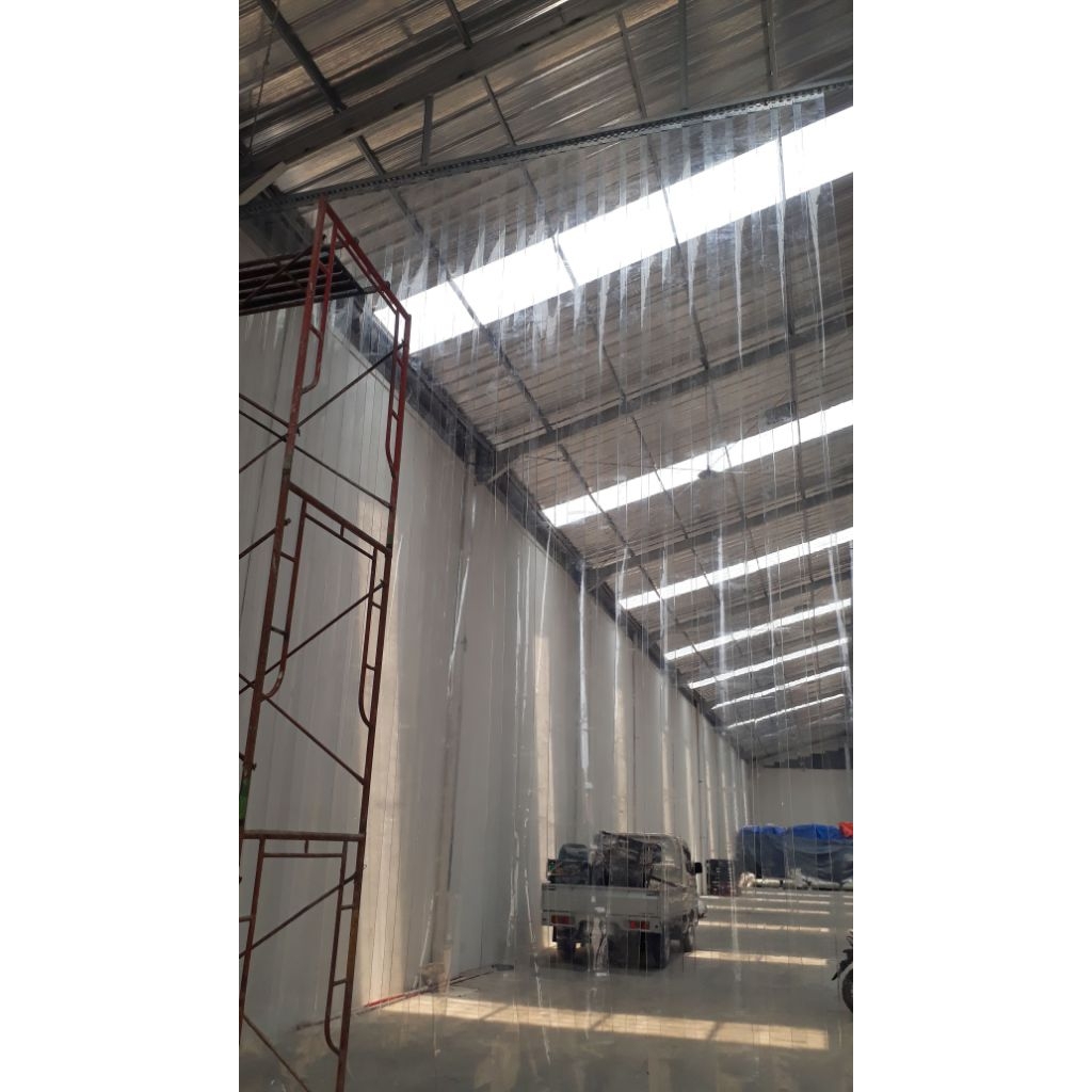 tirai plastik PVC curtain ukuran pintu 120x200cm