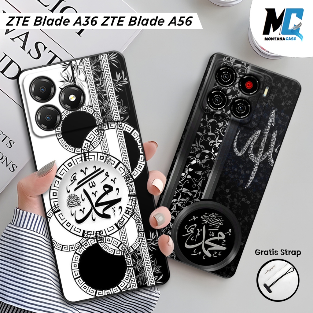 Montana Casing ZTE Blade A56 / ZTE Blade A36 Silikon Printing Gambar Kaligrafi | Case Full Karet HP 