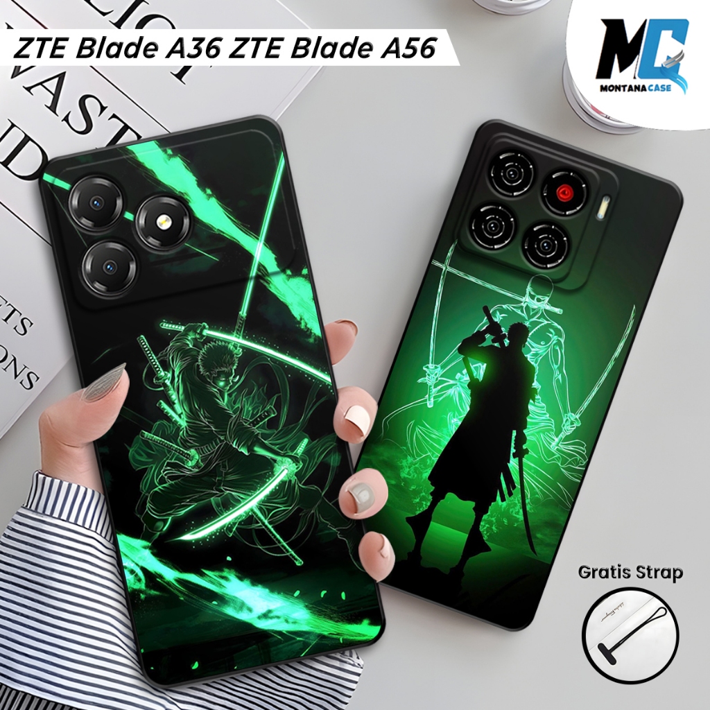 Montana Casing ZTE Blade A56 / ZTE Blade A36 Silikon Printing Gambar Zoro | Case Full Karet HP ZTE B