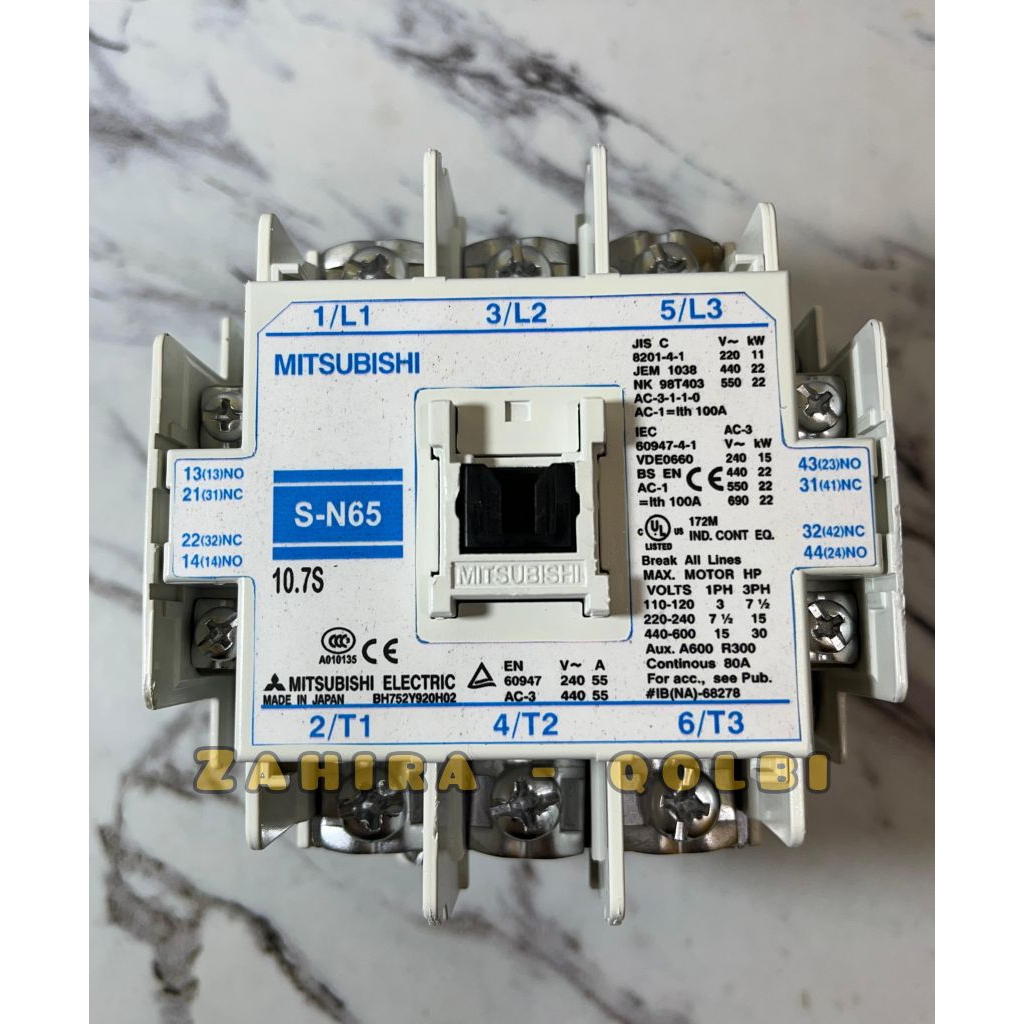 kontaktor Mitsubishi S-N65 100A 110V 220V 380V