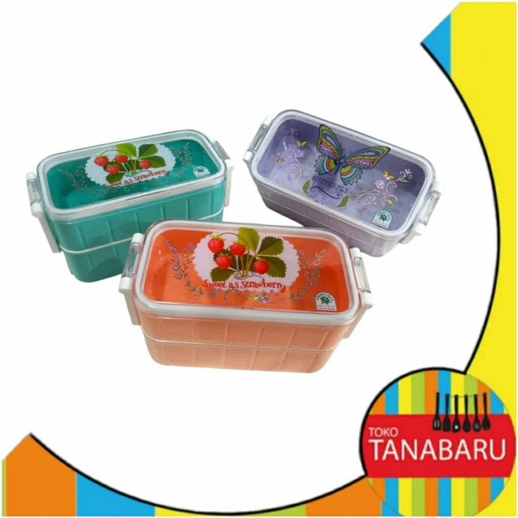 Tempat Makan 2susun / Tempat bekal anak set
