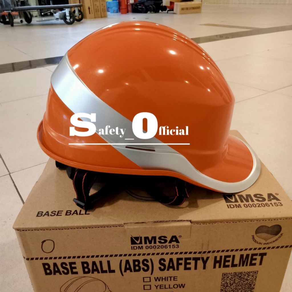 Helm Safety MSA Lokal Baseball / Helm Safety Proyek / Helm Kerja MSA Lokal _ Orange