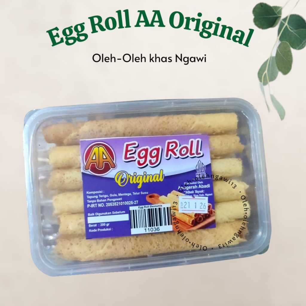 

KUE EGG ROLL PRODUKSI AA, KUE EGG ROLL