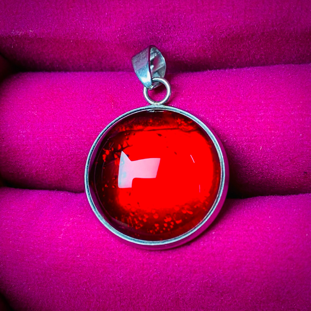 Batu Akik Delima Merah - Buat Leontin, Ring Monel Pesanan