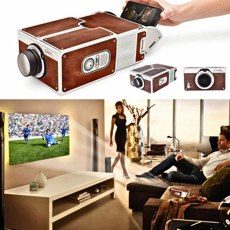 COD Proyektor mini Portable Led hp mini Home / Alat pembesar layar hp hanphone untuk nonton 2.0
