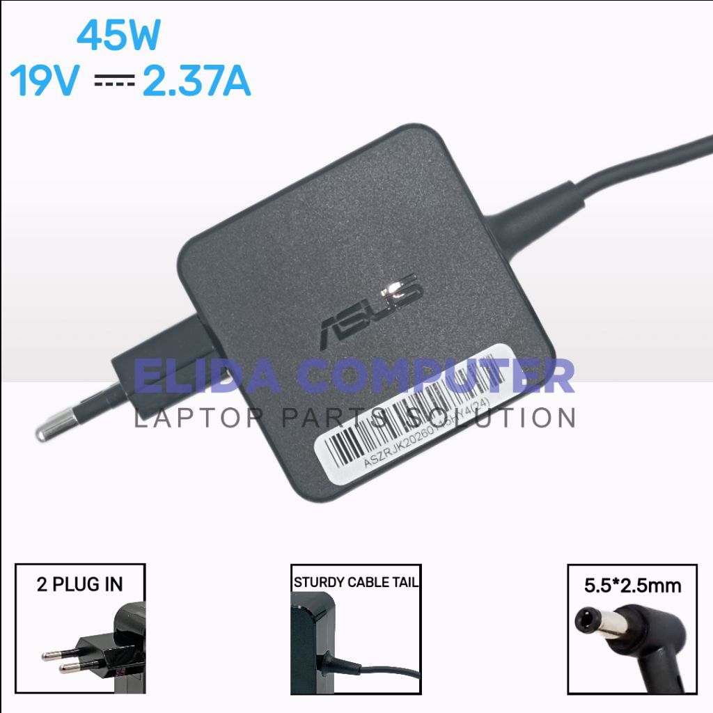 Adaptor Charger Asus ADP-45BW A ADP-45BW B ADP-45AW B 19V 2.37A 5.5*2.5mm 45W