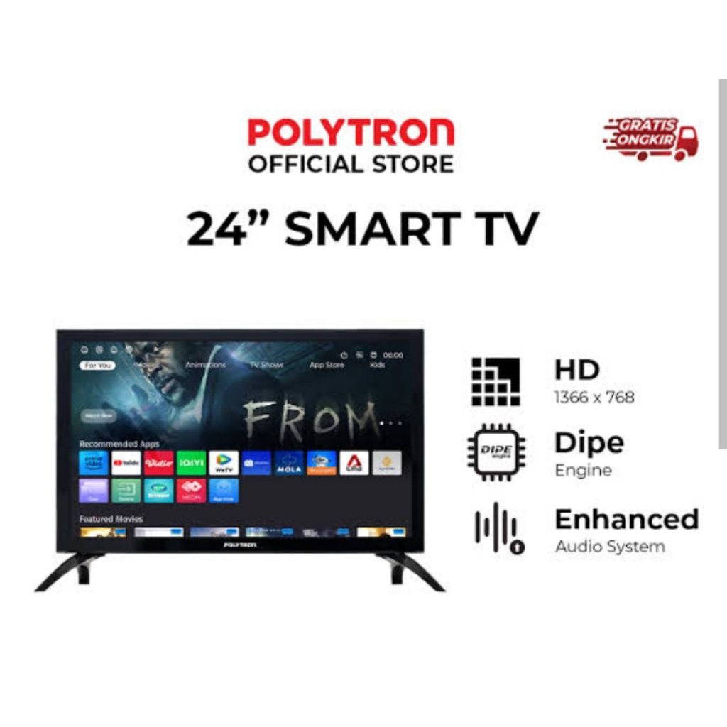TV SMART POLYTRON 24CV1869 (24inchi) bergaransi resmi 5thn