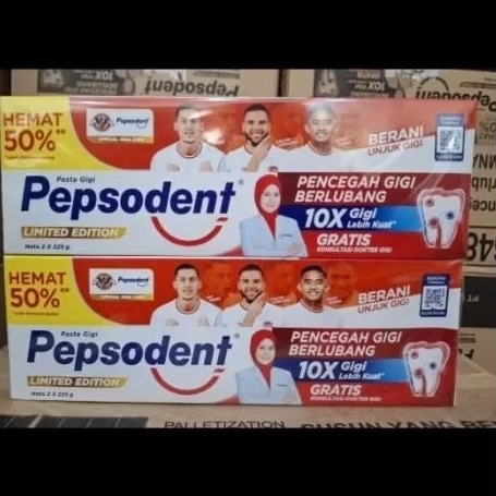 Pepsodent Pencegahan Gigi Berlubang 225gr isi 2 Pasta Gigi Odol