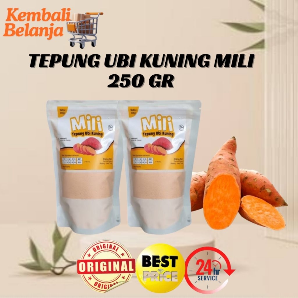 

Tepung Ubi Kuning 250 Gram/ Tepung MPASI/ Tepung Gluten Free/ Aneka Tepung Mili/ Tepung Ubi Jalar/ Tepung Telo/ Tepung Ketela Rambat