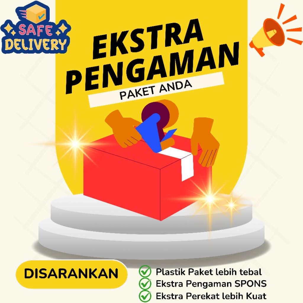 

Ekstra Pengaman Paket – Polymailer Lebih Tebal + Spons + Perekat lebih Kuat