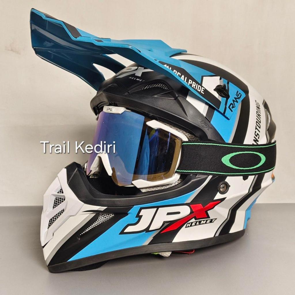 Jpx Fox1 RANS Black Dop Helm Cross Trail Kediri Jpx Helmet