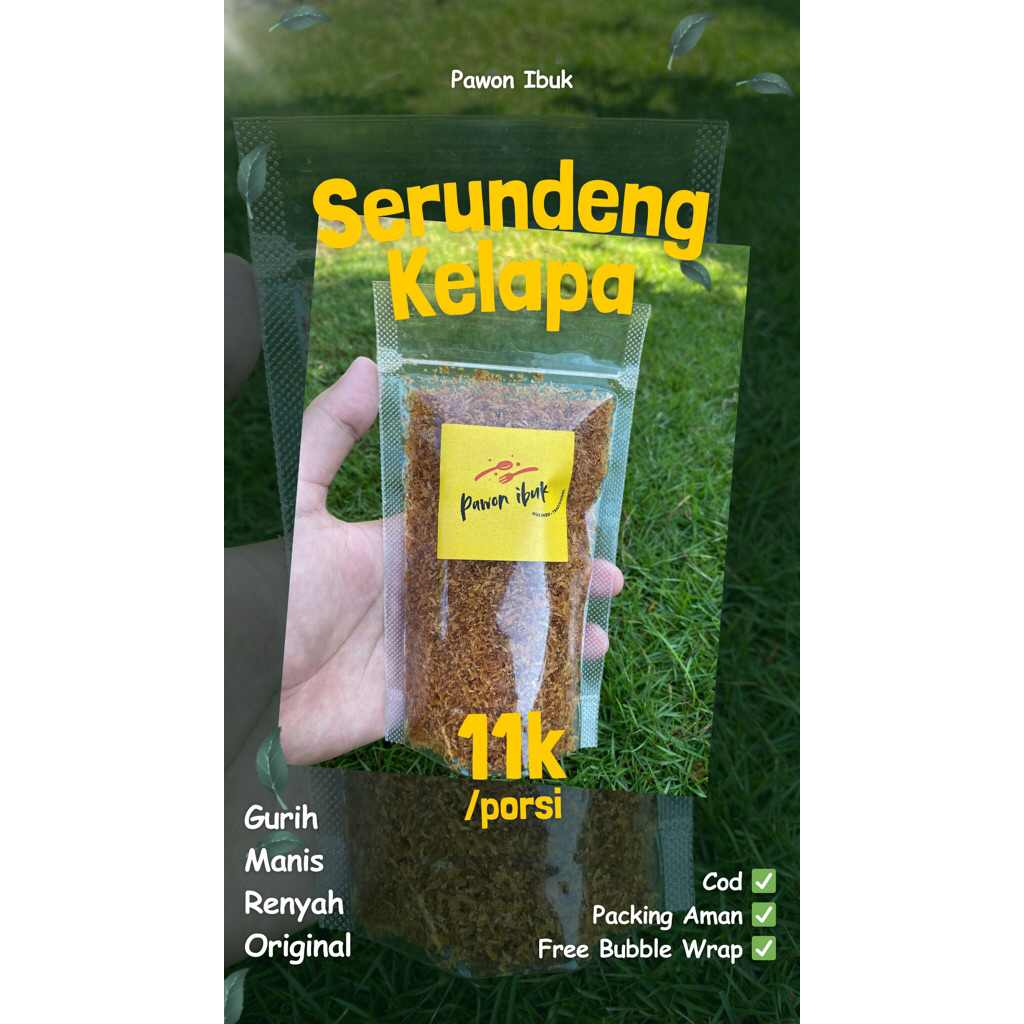

Serundeng Kelapa Srundeng Murah Gurih Manis Original Khas Wonogiri Halal Tanpa Pengawet 100g