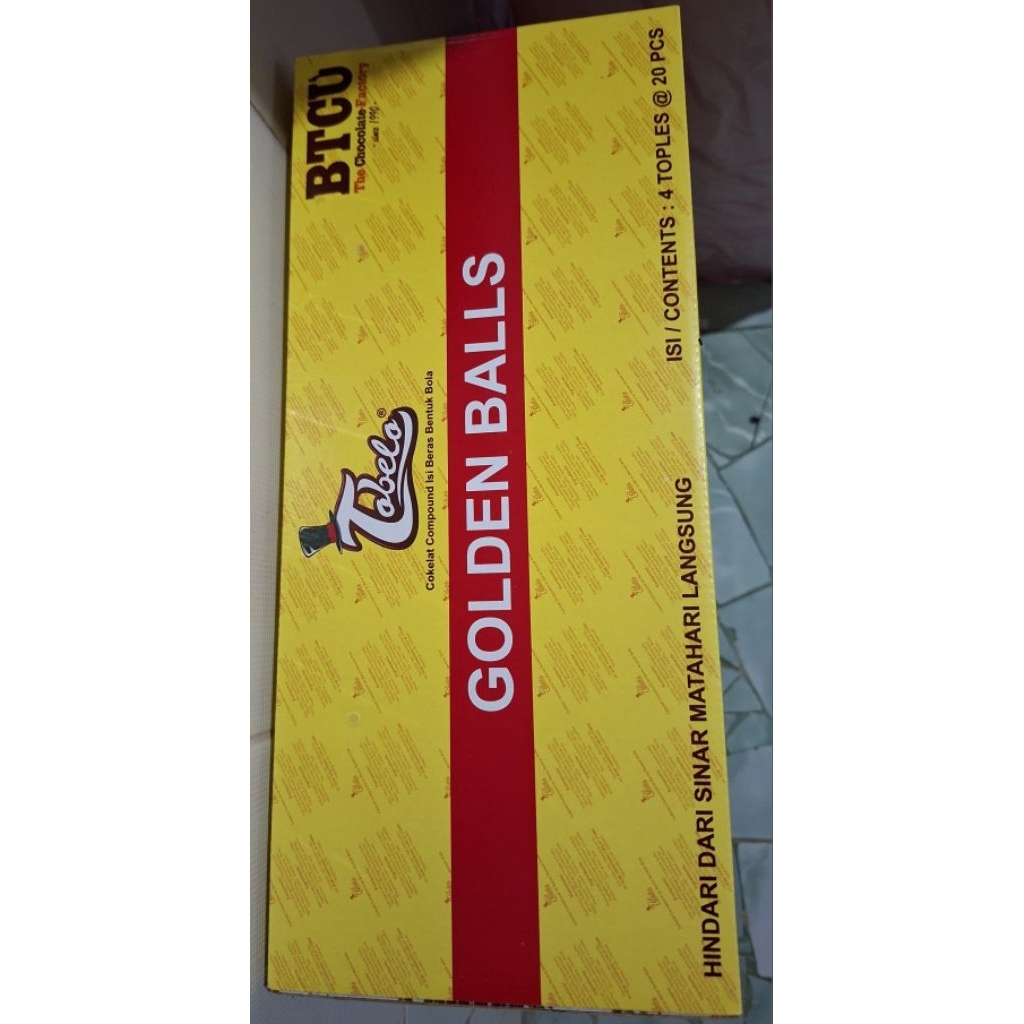 

TOBELO GOLDEN BALLS KEMASAN DUS ISI (4 toples) 20 PCS
