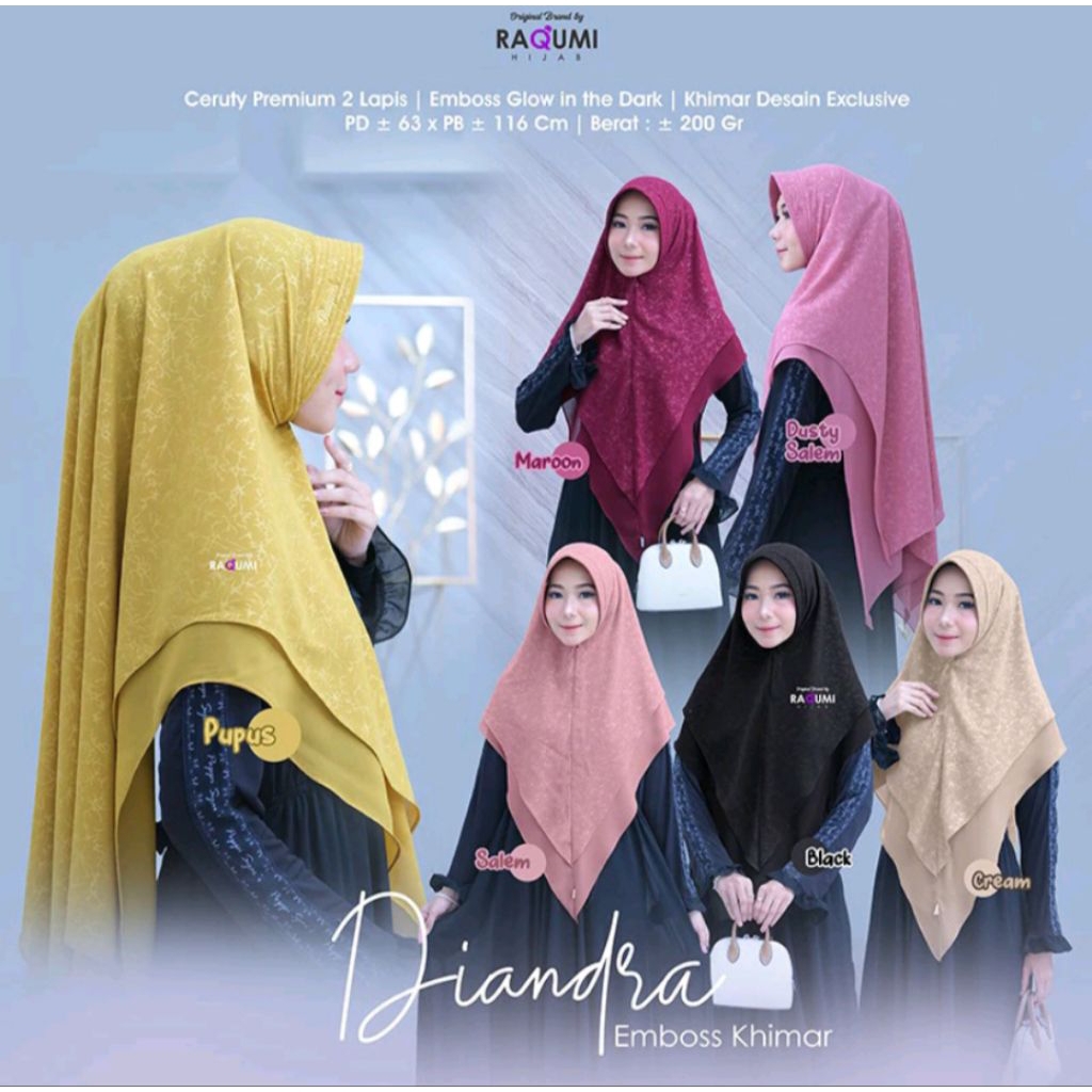 Jilbab Diandra ori RAQUMI hijab