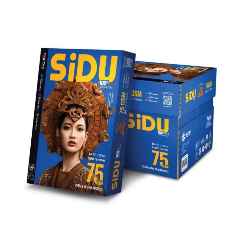 

Kertas HVS SIDU 1RIM A4 75GSM Multi Purpose Paper