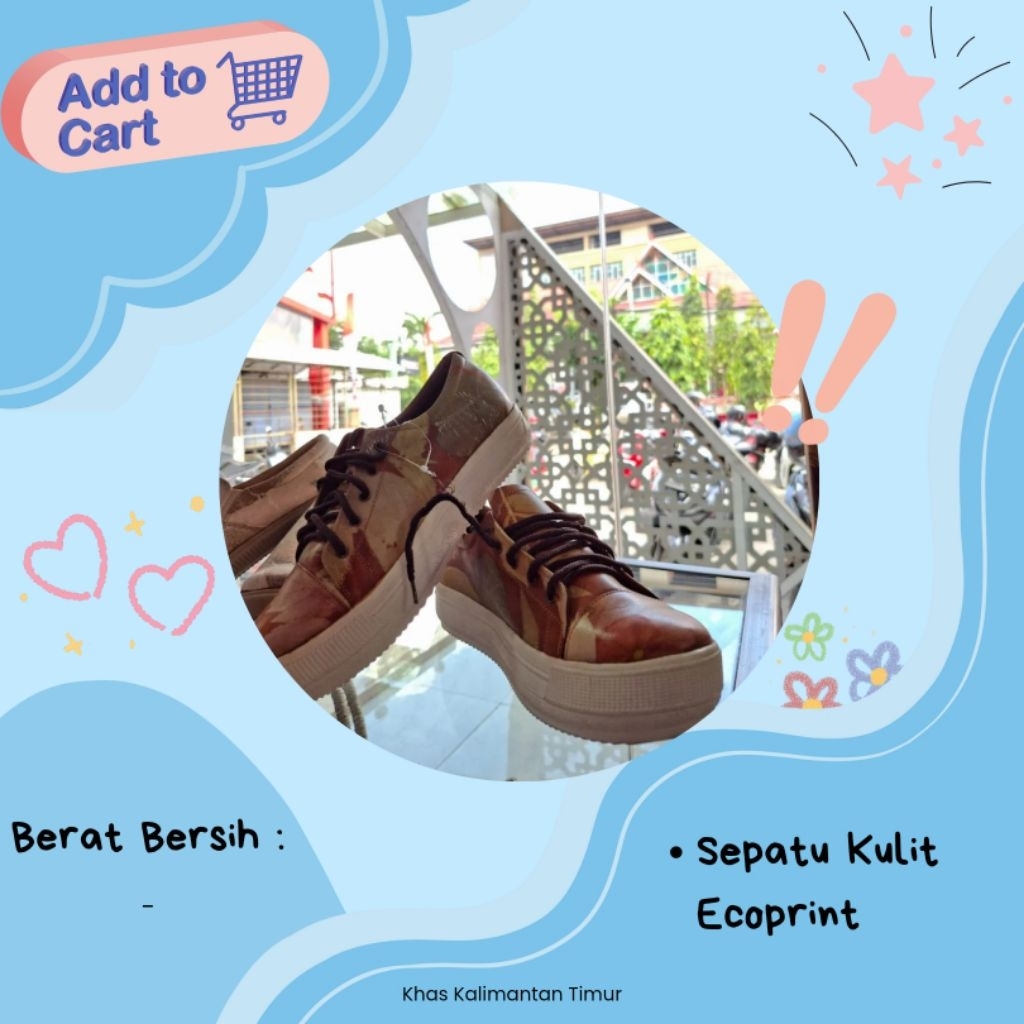 SEPATU KULIT ECOPRINT