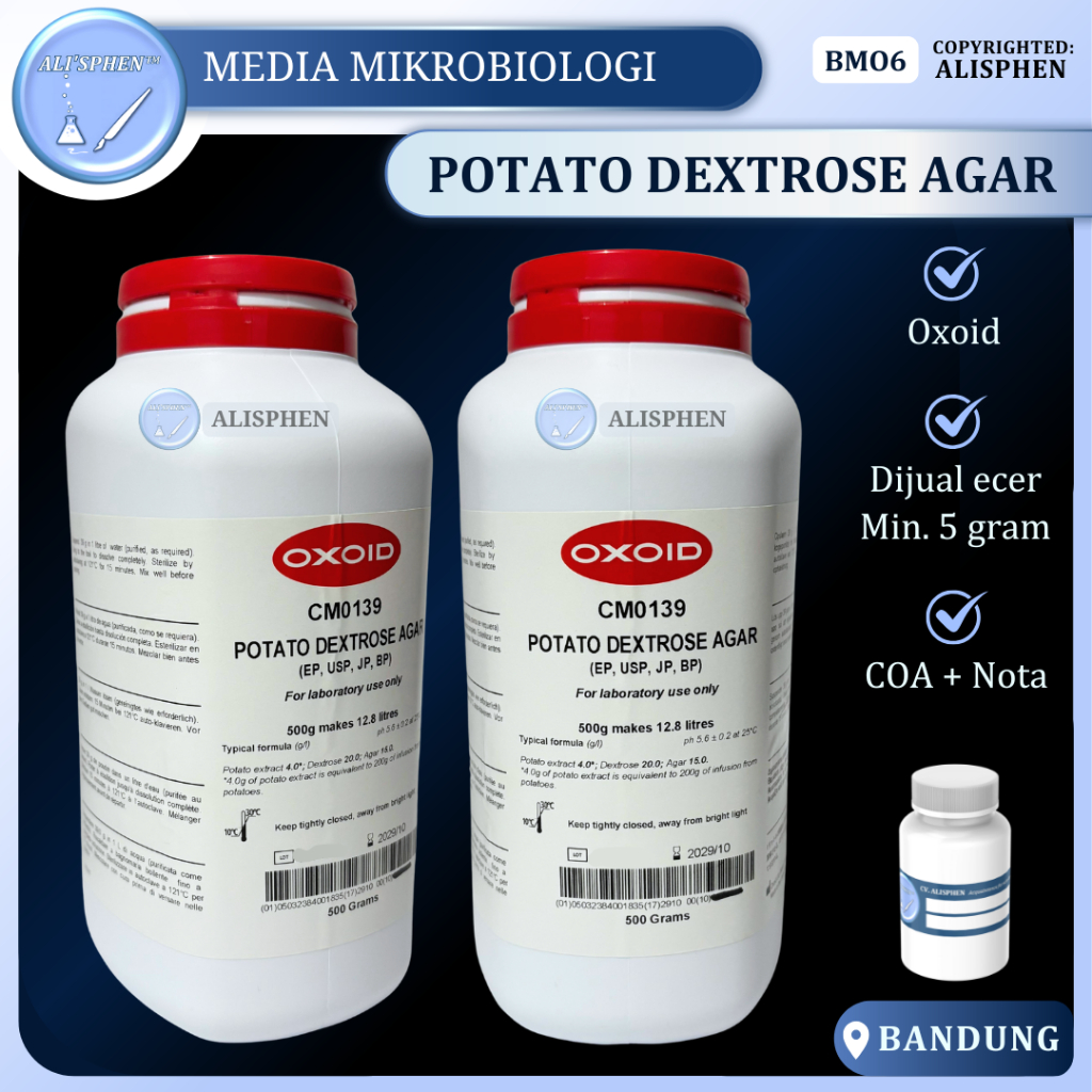 [BMO6] PDA Potato Dextrose Agar | Oxoid | Media Mikrobiologi | For Laboratory Use