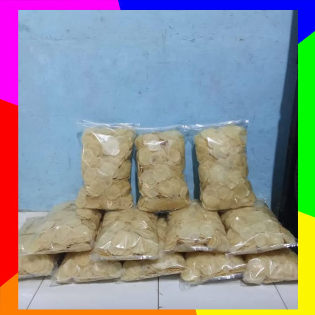 

produk iii Emping melinjo asli no campuran tipis kering kemasan 1kg original khas Pandeglang Banten