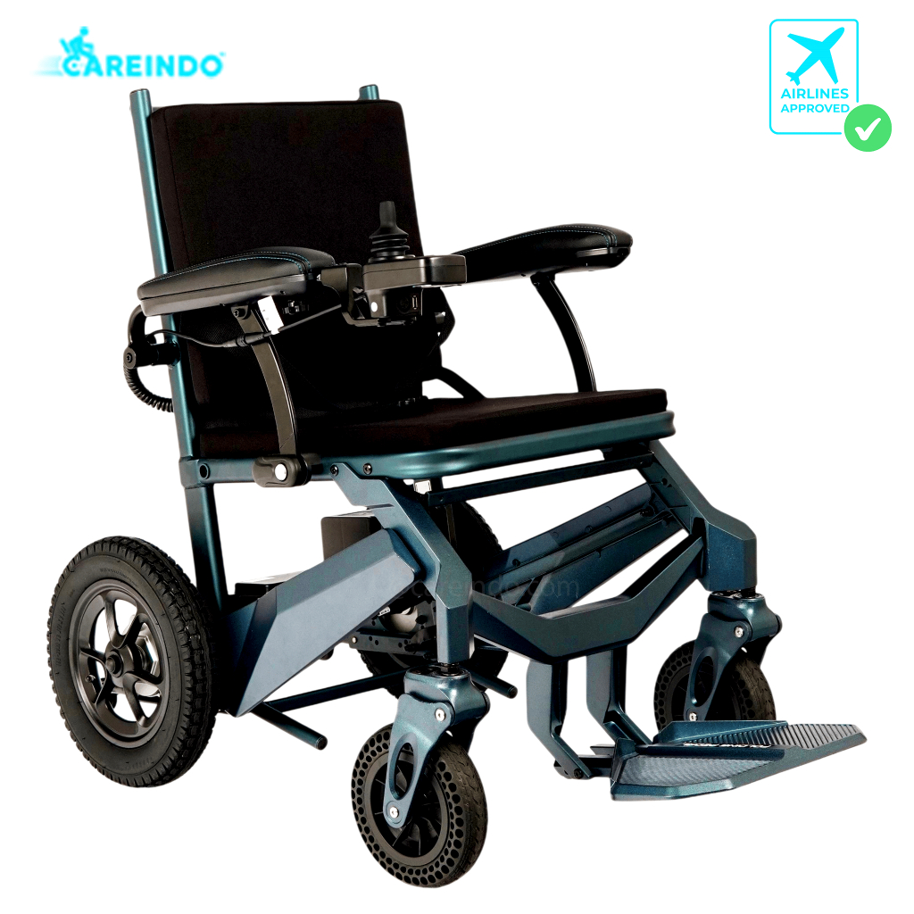 Kursi Roda Elektrik Traveling Careindo N5519 Magnet Blue