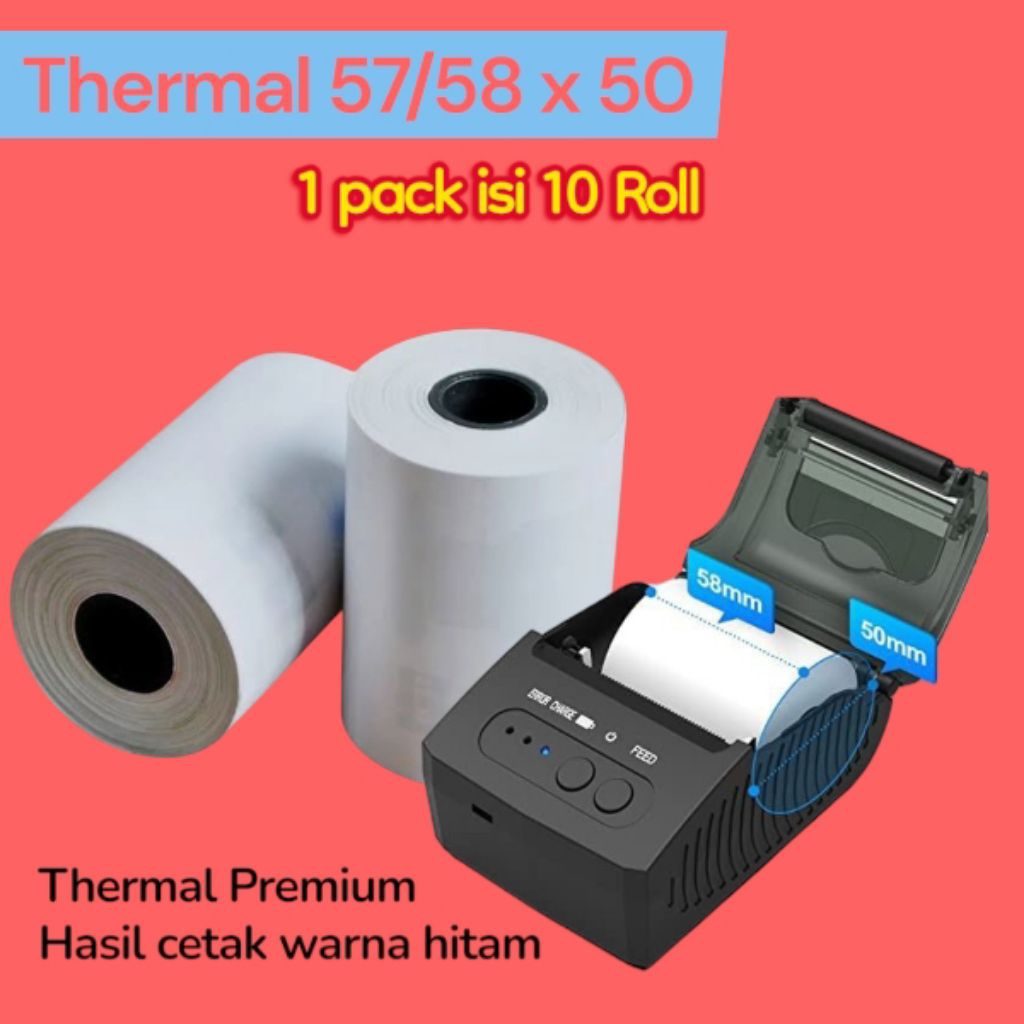 

Thermal 57x50 / Thermal 58x50 1 Pack isi 10 Roll