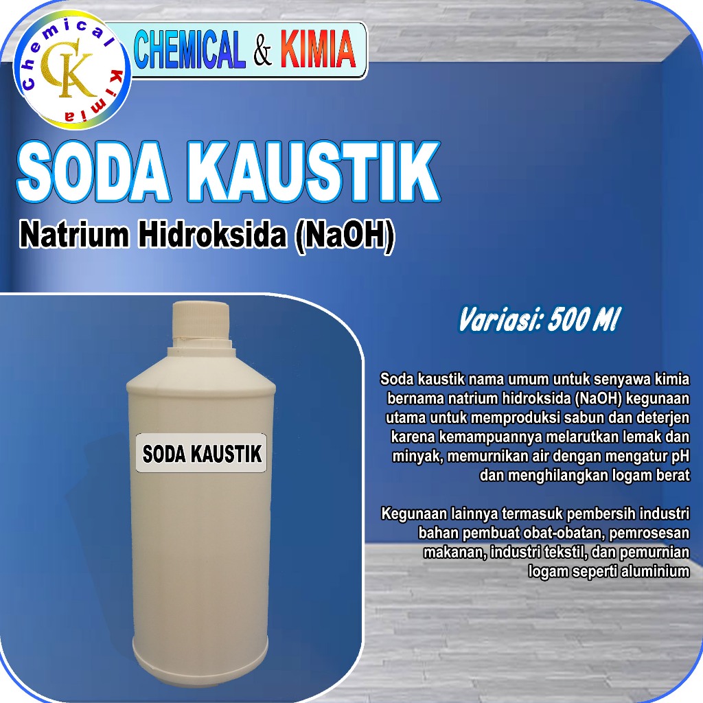 Soda Kaustik / Natrium Hidroksida – 500 Ml