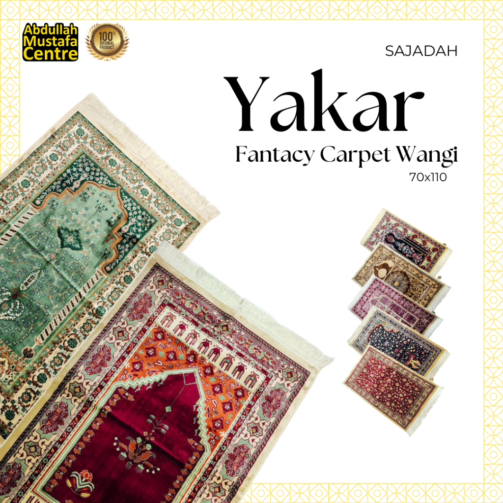 (20PCS) Sajadah Yakar Fantasy Carpet Wangi Turki Lembut || Sajadah Yakar Turki Wangi Lembut Bulu Hal