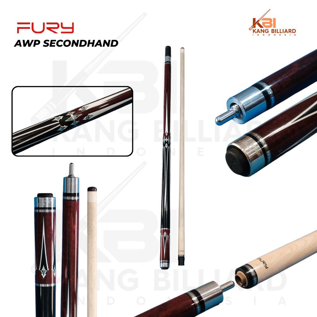 Stick Billiard Second Fury Awp Kondisi Lecet Pemakian Saja
