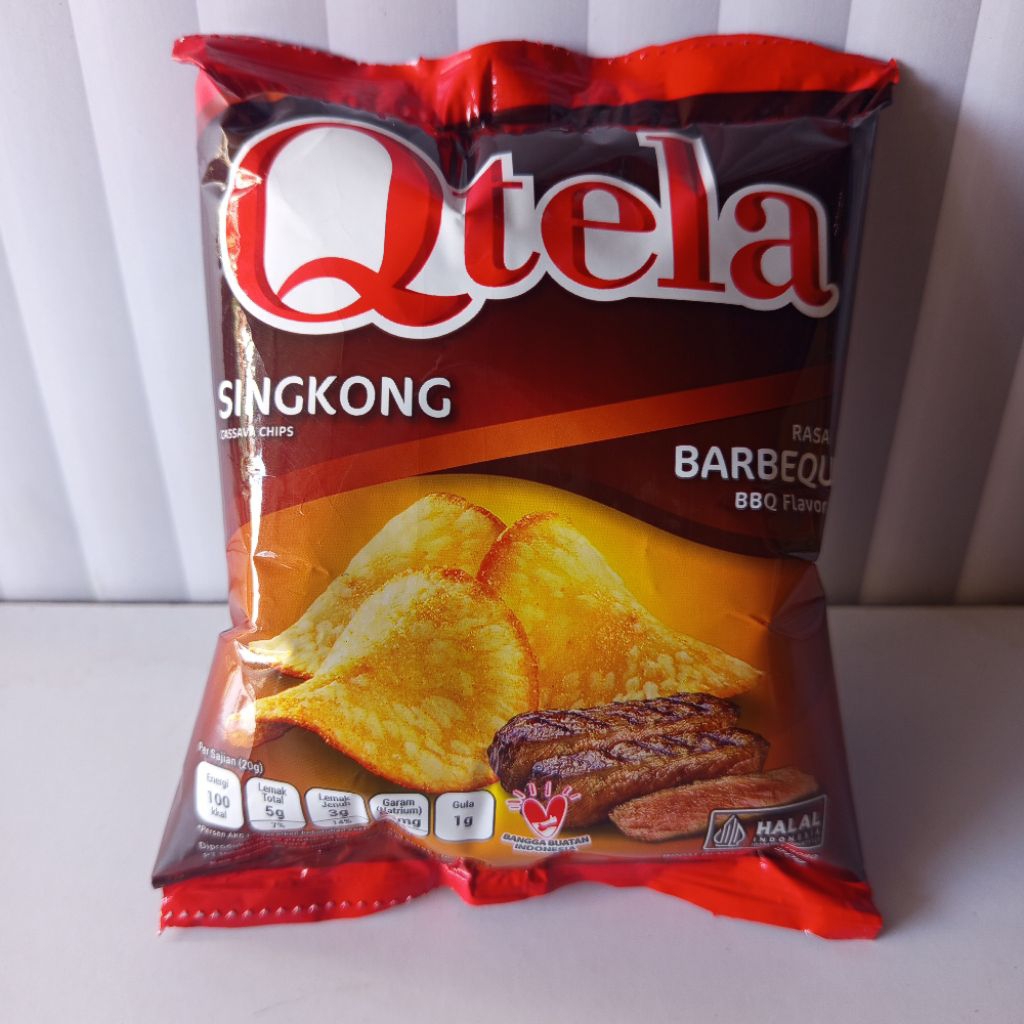 

[1Renceng=10 pcs] Qtela kripik singkong rasa BBQ