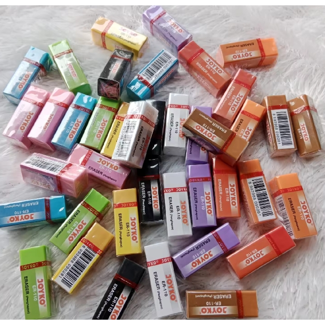 

Penghapus/Joyko /Penghapus Warna hitam putih-warni/40 Pcs /Eraser STIP JOYKO 526-B40CO