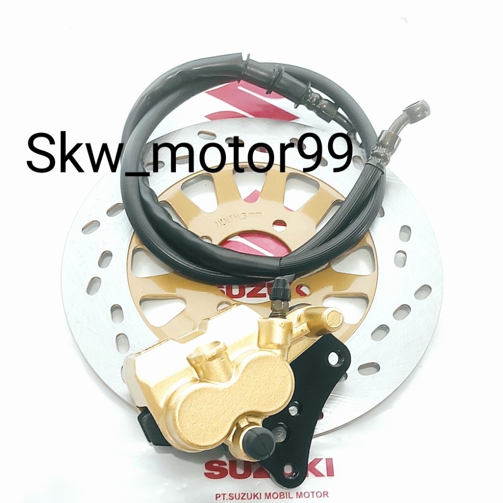 Piringan+Kaliper+Selang Rem Depan Suzuki Satria 2Tak,Tornado